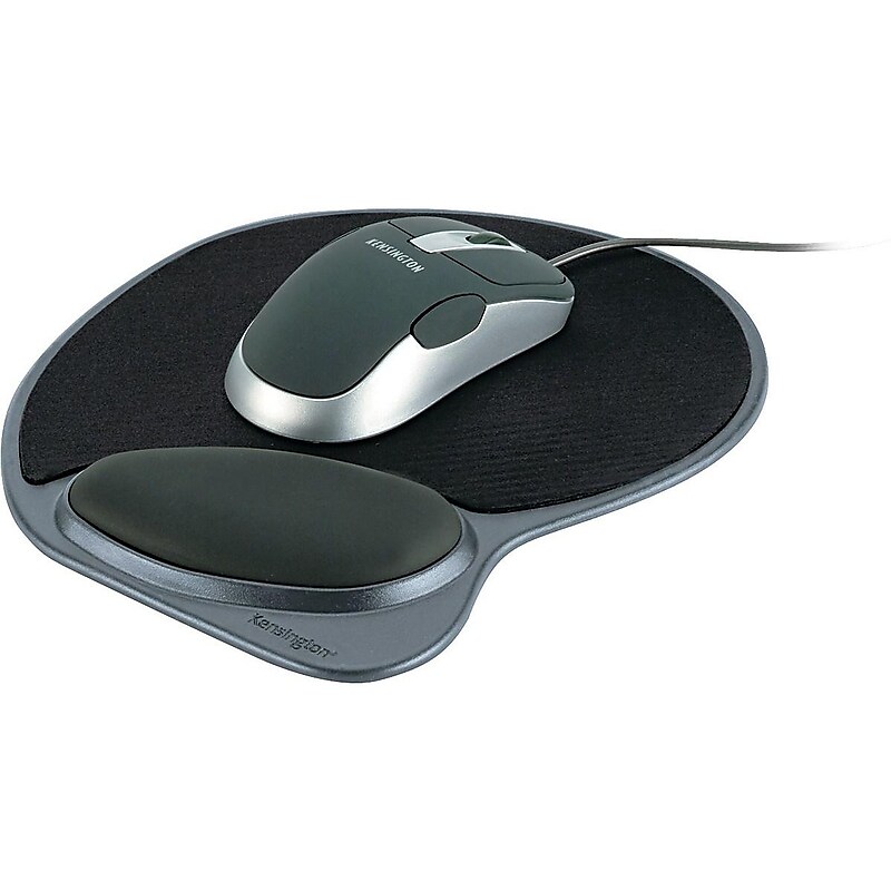 Kensington Memory Foam Mouse Pad/Wrist Rest Combo, Non-Skid Base, Black (K62816USF) image 1