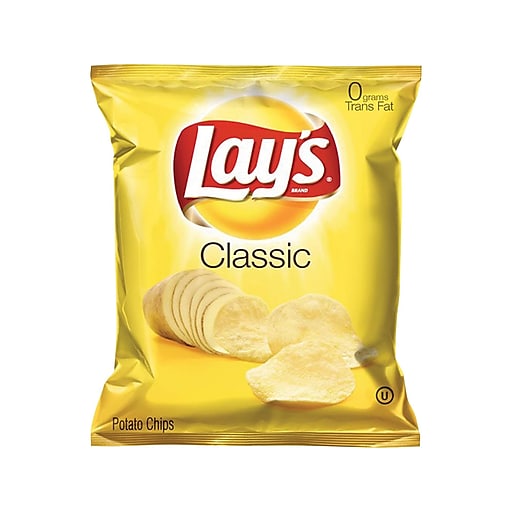 Lay's Original Potato Chips, 1.5 oz. Bags, 64 Bags/Carton (FRI44359 ...