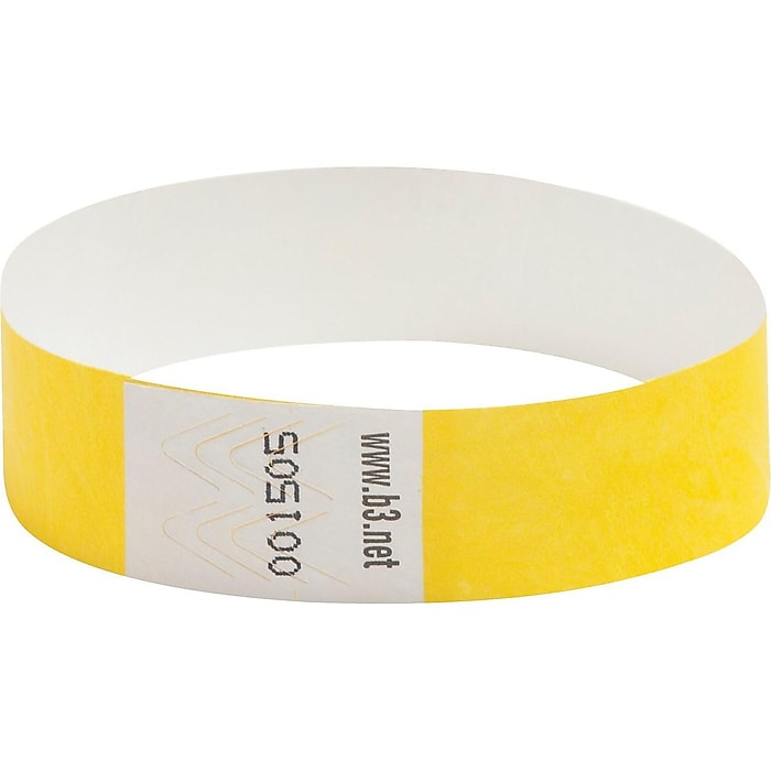 Baumgarten's Sicurix Security Crowd Control Wristbands, Yellow