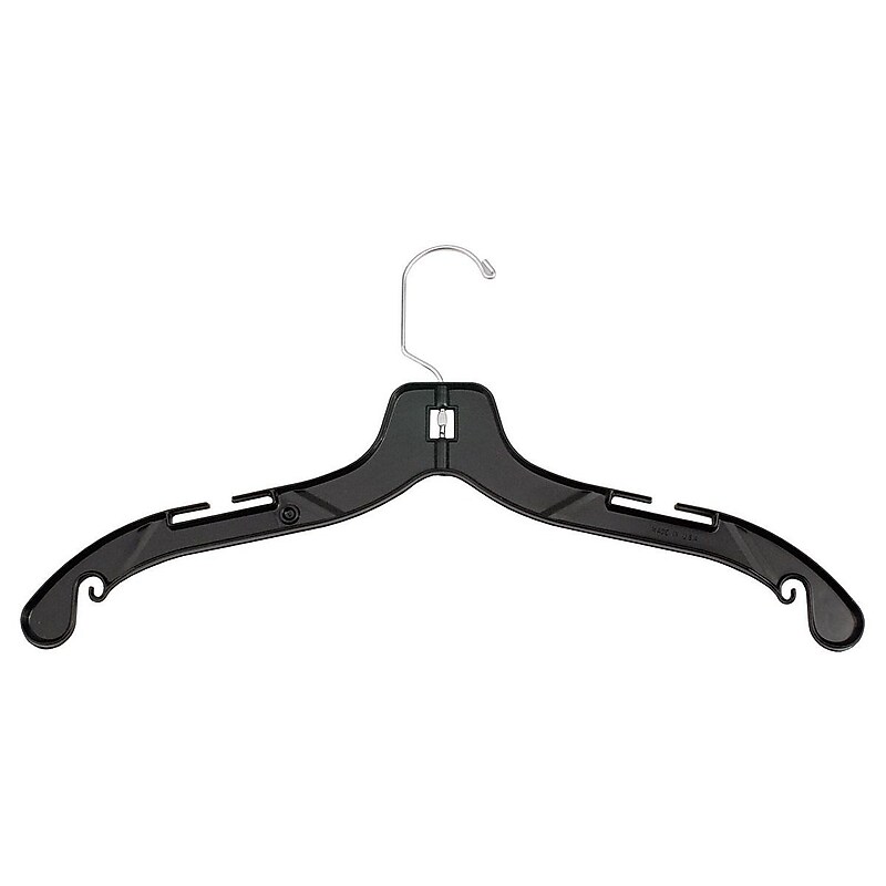Nahanco Heavy Weight Plastic Clothes Hangers, Black, 100/Pack (2500) image 1