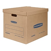 Bankers Box Smoothmove 22.25" x 17.63" x 17.38" Classic Moving Boxes, Large, 32 ECT, Kraft, 5/Carton (7718201)