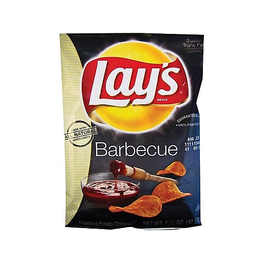 Lay S Chips Barbeque 1 5 Oz 64 Carton Fri Staples