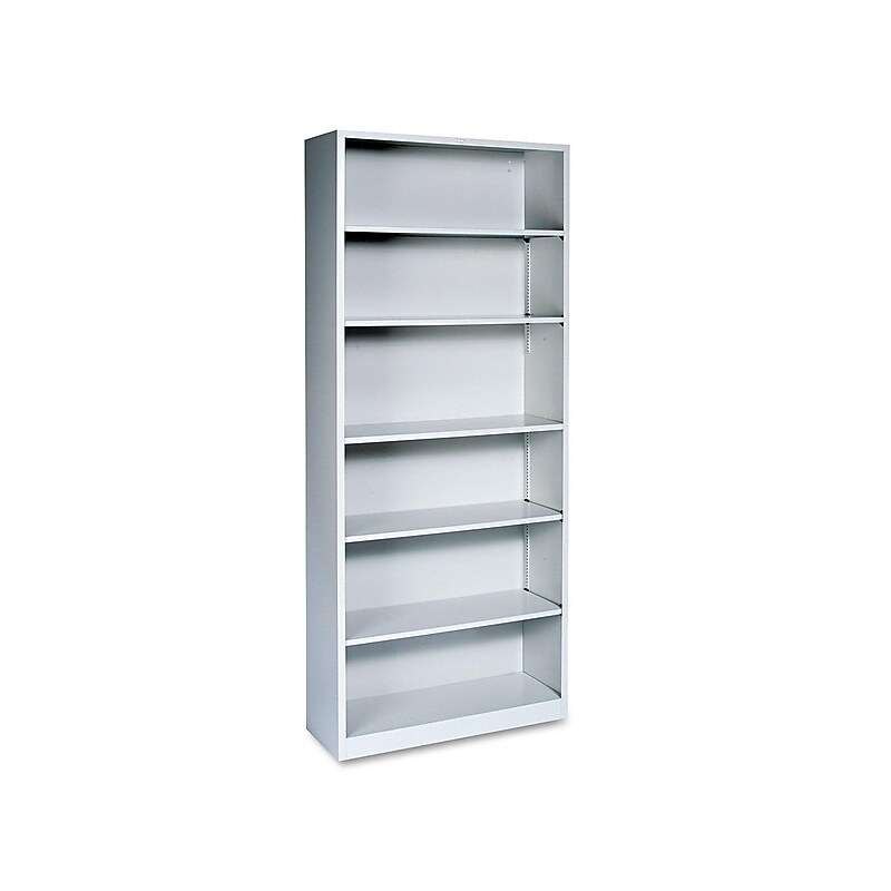 HON Brigade 6-Shelf Standard Bookcase, 81.13"H x 34.5"W x 12.63"D, Gray (S82ABCQ) image 1