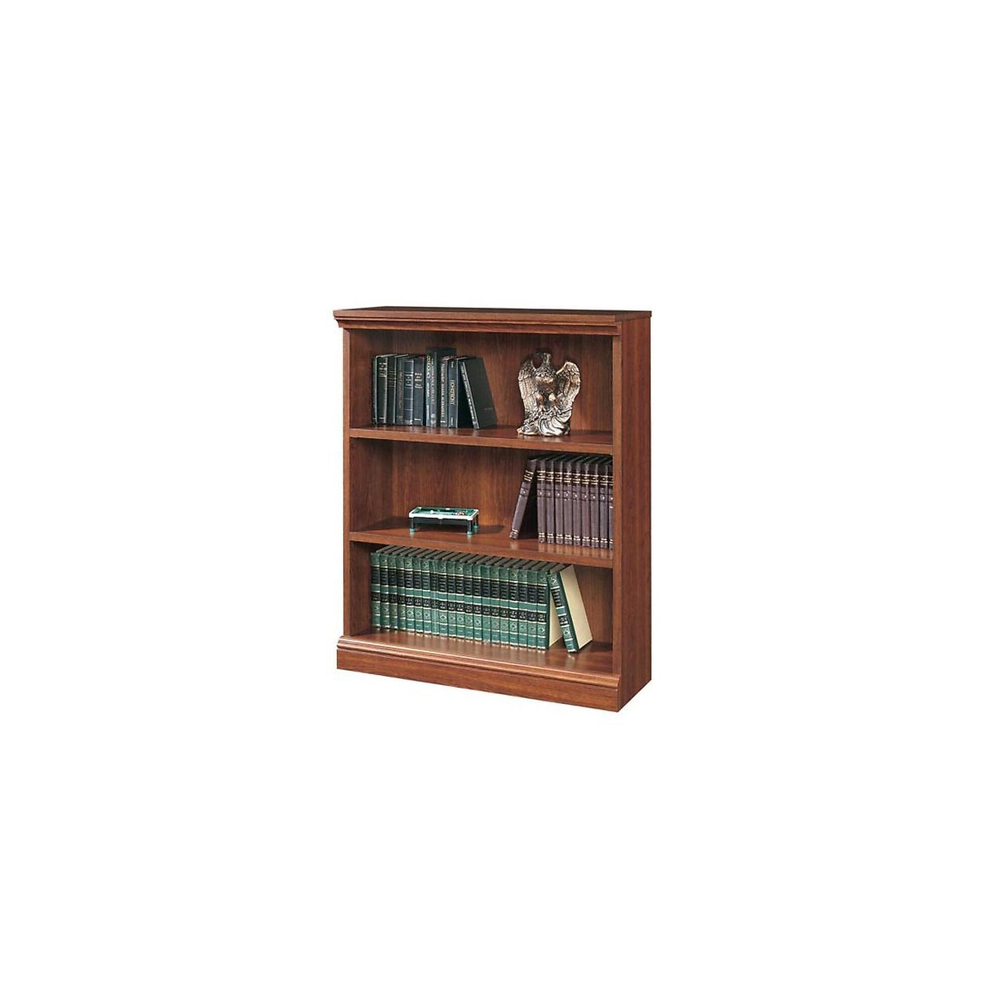 Sauder Camden County 3-Shelf Standard Bookcase, Cherry (101783) Sansujyuku sansujyuku.com