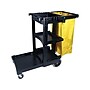 Rubbermaid Janitorial 3-Shelf Cleaning Cart with Bag (FG617388BLA)~#|#~sp44852230_sc7