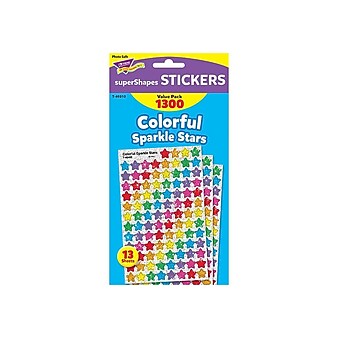 Trend superShapes Stickers, Assorted Colors, 1300/Pack (T-46910)