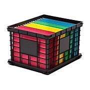 Iris SC-LL Plastic Crates, Letter/Legal Size, Black, 3/Pack (200304)