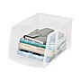 Iris Small Stackable Plastic Storage Bin, 8" x 14.75"x 10", 12 Qt., Clear (200550)~#|#~sp44852334_sc7