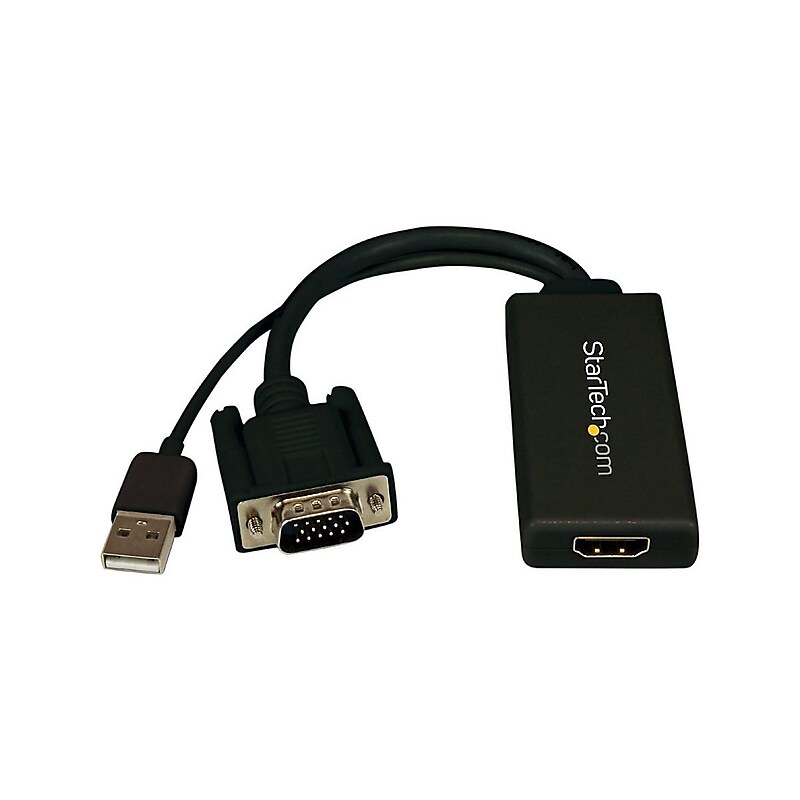 StarTech VGA and USB Audio to HDMI Converter, Male to Female (VGA2HDU) image 1
