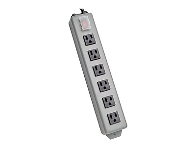 Tripp Lite Waber-by-Tripp Lite 6-Outlet Power Strip, Gray (6SP) Simolary simolary.com
