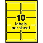 Avery High Visibility Laser Shipping Labels, 2" x 4", Assorted Colors, 150 Labels Per Pack (5978)