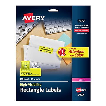 Address Labels with Sure Feed for Laser Printers 1 750 Labels 1 x 2-5/8
