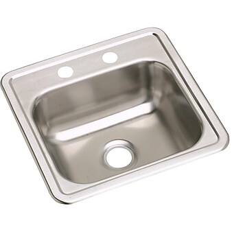 Elkay Dayton Bar Sink, Stainless Steel, Single Bowl, Top Mount, Satin (D115152)