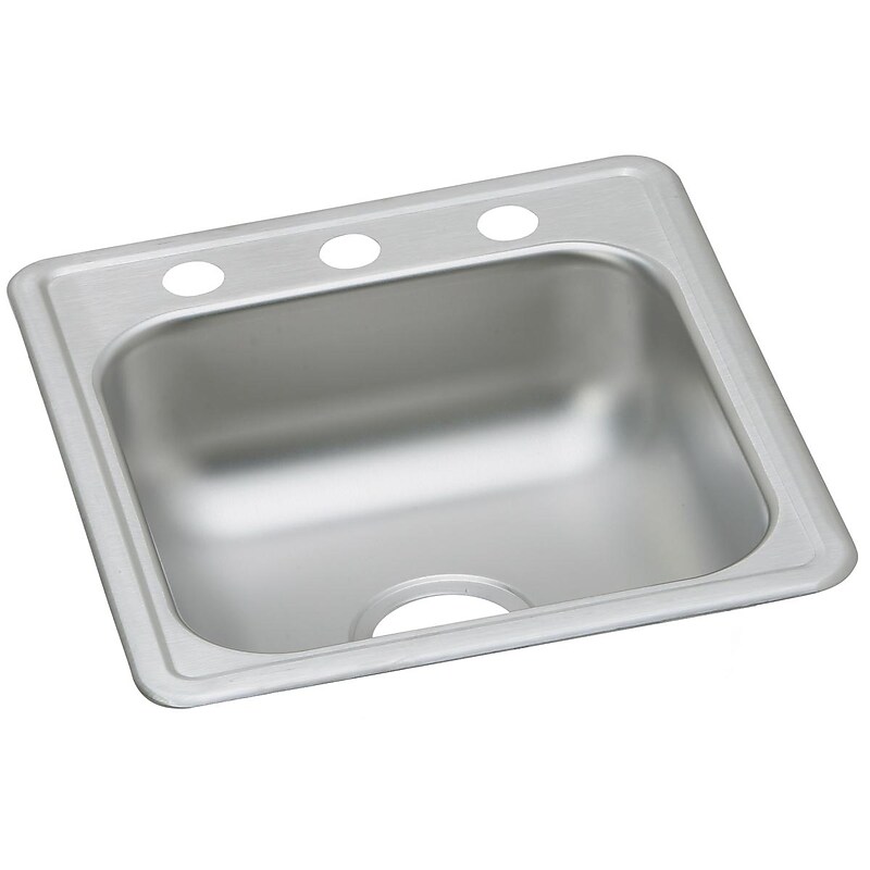 Elkay Dayton Bar Sink, Stainless Steel, Single Bowl, Top Mount, Satin (D117191) image 1