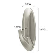 Command™ Medium Designer Hook, Brushed Nickel (17081BN-ES)