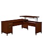 Bush Furniture Somerset 72"W 3 Position Sit to Stand L Shaped Desk, Hansen Cherry (SET014HC)~#|#~sp45060319_sc7