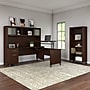 Bush Furniture Somerset 72"W 3 Position Sit to Stand L Shaped Desk with Hutch and Bookcase, Mocha Cherry (SET017MR)~#|#~sp45060328_sc7