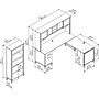 Bush Furniture Somerset 72"W 3 Position Sit to Stand L Shaped Desk with Hutch and Bookcase, Mocha Cherry (SET017MR)~#|#~sp45060331_sc7