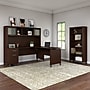 Bush Furniture Somerset 72"W 3 Position Sit to Stand L Shaped Desk with Hutch and Bookcase, Mocha Cherry (SET017MR)~#|#~sp45060332_sc7