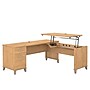 Bush Furniture Somerset 72"W 3 Position Sit to Stand L Shaped Desk, Maple Cross (SET014MC)~#|#~sp45060338_sc7