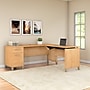 Bush Furniture Somerset 72"W 3 Position Sit to Stand L Shaped Desk, Maple Cross (SET014MC)~#|#~sp45060343_sc7