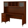 Bush Furniture Somerset 72"W Office Desk with Drawers and Hutch, Hansen Cherry (SET018HC)~#|#~sp45060431_sc7