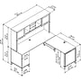 Bush Furniture Somerset 72"W 3 Position Sit to Stand L Shaped Desk with Hutch, Maple Cross (SET015MC)~#|#~sp45060456_sc7