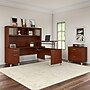 Bush Furniture Somerset 72"W 3 Position Sit to Stand L Shaped Desk with Hutch and File Cabinet, Hansen Cherry (SET016HC)~#|#~sp45060471_sc7