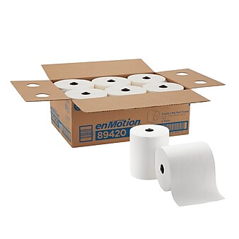 enmotion Hardwound Paper Towels, 1-ply, 700 ft./Roll, 6 Rolls/Carton (89420)