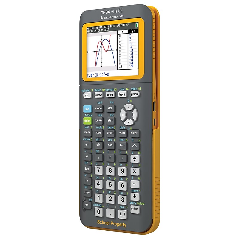 Texas Instruments TI-84 Plus CE Python Teacher Pack, Yellow, 10/Pack image 1