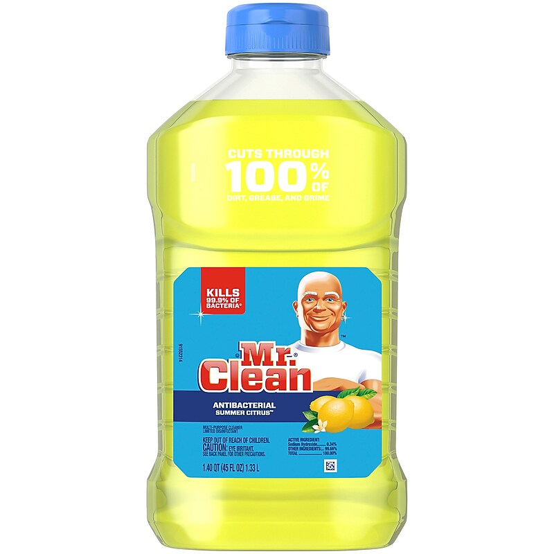 Mr. Clean Liquid Antibacterial Multipurpose Cleaner, Summer Citrus Scent, 45 oz. (77131) image 1