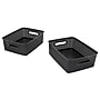 Advantus Weave Plastic Bins, Black, 3/Pack (AVT40326)~#|#~sp45140025_sc7