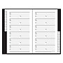 Undated AT-A-GLANCE Designer 4.38" x 6.56" Phone/Address Book, Faux Leather Cover, Black (8040200)~#|#~sp45142478_sc7
