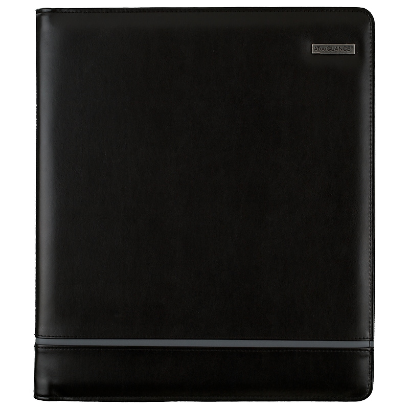 Day Runner Weekly & Monthly Personal Organizer, Deco Faux Leather, 8.5"W x 11"H, Black (207-0386) image 1