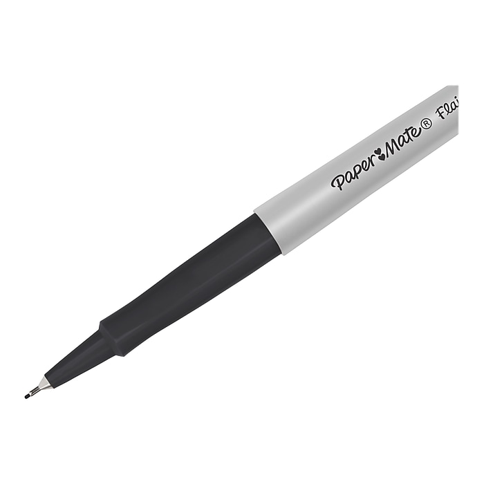 Paper Mate Flair Felt Pen, Ultra Fine Point, Black Ink, Dozen