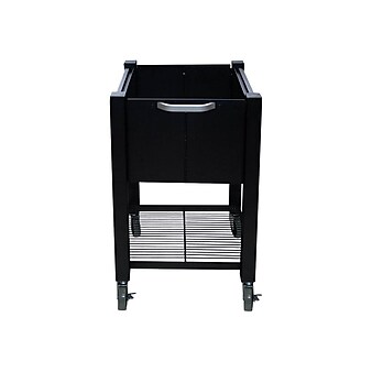 Vertiflex InstaCart Metal Mobile File Cart with Lockable Wheels, Black (AVT-VF53000)