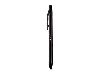 Staples Aura Retractable Ballpoint Pens Medium Point Black Ink Dozen(29091)