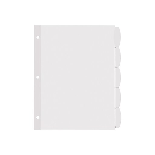 Avery Big Tab Printable Paper Dividers with White Labels, 5 Tabs, 4 ...