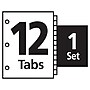 Avery Index Maker Paper Dividers with Print & Apply Label Sheets, 12 Tabs, White (11428)~#|#~sp45379099_sc7