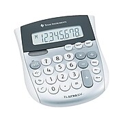 Texas Instruments TI-1795 SV 8-Digit Desktop Calculator, Gray/Silver