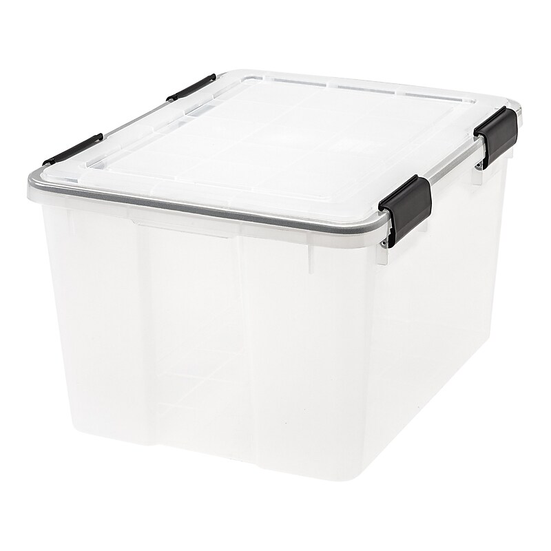 Iris WeatherPro 46.6 Qt. Latch Lid Storage Boxes, Clear (110450) image 1