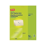 Staples Laser/Inkjet Shipping Labels, 3-1/3" x 4", Clear, 6 Labels/Sheet, 25 Sheets/Box (18090)