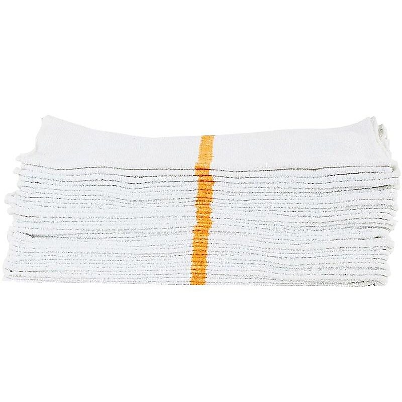 Monarch Brands Terry Cleaning Wipers, 19" x 16", White, 60 Wipers/Box (N030-W69S-5DZ) image 1
