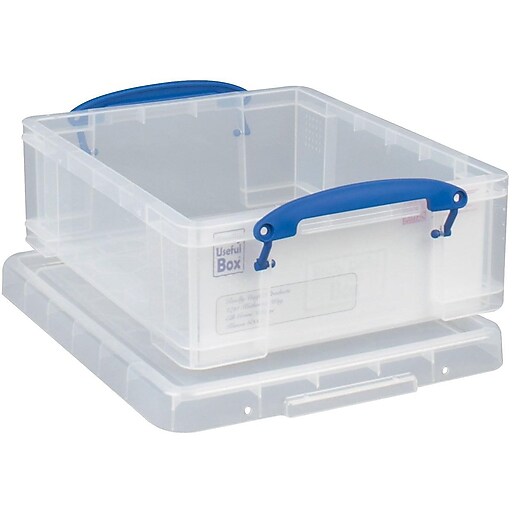 Really Useful Box® 8.1 Liter Snap Lid Storage Bin, Clear, 5