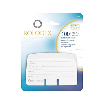 Rolodex Rotary Cards, White, 100/Pack (67553)