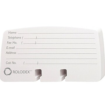 Rolodex Rotary Cards, White, 100/Pack (67553)