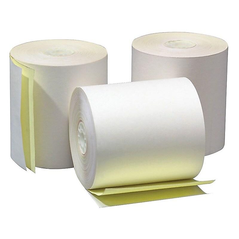 Alliance Carbonless Cash Register Paper Rolls, 3" x 95', 50 Rolls/Pack (3410) image 1