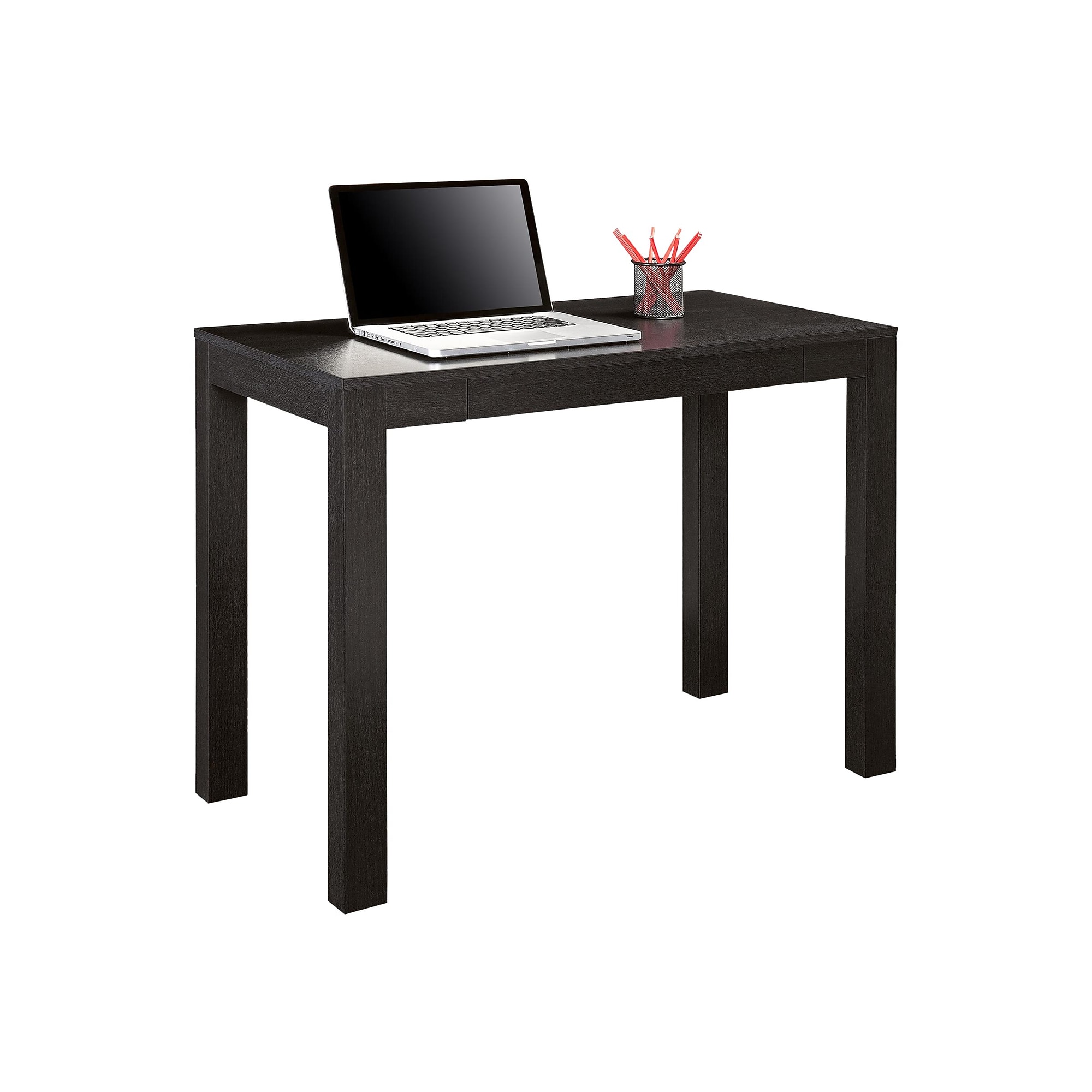 Ameriwood Home Parsons 39″ W Desk with Drawer, Black Oak (9178396) Sansujyuku sansujyuku.com