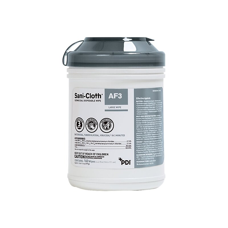 PDI Sani-Cloth AF3 Disinfecting Wipes, 160 Wipes/Container (P13872) image 1
