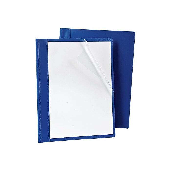 Oxford PressLock 2-Prong Report Covers, Letter, Blue (52702) | Staples